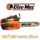 Motosega da potatura e taglio legna OleoMac GST360 barra da 35cm Giugiaro Design