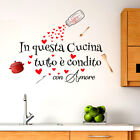 Adesivi murali cucina frasi da muro wall stickers amore cucina decorazione cuori