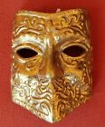 Maschera Veneziana Bauta Decorativa In Terracotta Misura 11 X 11 Cm Rara Oro