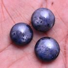3 Pcs Natural Sapphire Untreated Round Cabochon 13.20mm-14.10mm Loose Gemstones