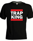 Tshirt TRAP KING hip hop rap music run dmc nera bianca cotone uomo