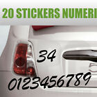 serie 20 numeri adesivi numbers stickers tuning auto racing gara scooter a0263