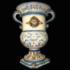 Vaso monumentale in ceramica artistica di Caltagirone fatta e decorata a mano