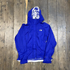 The North Face Jacket Full Zip Sports Hooded Windbreaker, Blue, Womens Medium