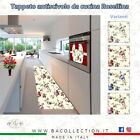 Tappeto Al Metro Passatoia Antiscivolo Da Cucina BA Collection Stampa Floreale