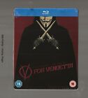 V FOR VENDETTA - UK EXCLUSIVE BLU RAY STEELBOOK - NEW & SEALED