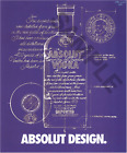 Vintage Classic Absolut Vodka Poster Pub Bar Drink Print Alcohol Photo Art A4