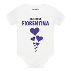 Body divertente neonato a maniche corte Io tifo la Fiorentina