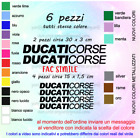 Kit Adesivi 6 pezzi DUCATI CORSE stickers compatibili con moto vetrine pc tablet