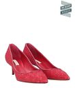 RRP€650 CASADEI Court Shoes US6 UK3 EU36 Heel Red Glitter Made in Italy