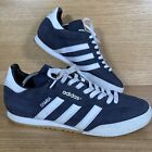 2013 Adidas Samba Blue Suede/White Trainers - Size 8 UK / 42 EUR