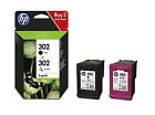 HP 302 Black & Colour Ink Cartridge 2 Combo Pack DeskJet 3636 2130 4520 Printer