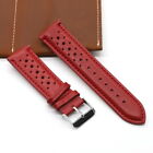 Cinturino orologio pelle traforato nero rosso kaki blu 18mm 19mm 20mm 22mm 24mm