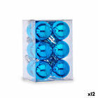 Set di palline di Natale Ø 3 cm Azzurro Plastica 12 x 6 x 6 cm [12 Unità]