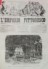 1867 PARIGI Fontana De Medici nel giardino del Lussemburgo Litografia storia