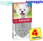 Bayer Advantix 4 -10 Kg  4 Pipette → Antiparassitario per Cani di Taglia Media