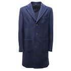 8558AH cappotto uomo L 8 LBM 1911 blue wool blend coat jacket man