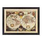 QUADRI Antica Mappa Mondo World Cartina Geografica Mondo CON O SENZA CORNICE