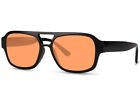 Occhiali Da Sole Mod.Vintax Black Orange Unisex Uomo Donna UV400 Estate 2024