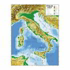 Cartina geografica murale ITALIA 100 x 140 cm fisica e politica plastificata