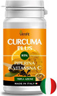 Curcuma E Piperina plus Vitamina C ,120 Cpr Ad Alto Dosaggio Di Curcumina E Pipe