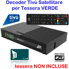 Decoder Satellitare Ufficiale Tivusat HD Tivu Sat SENZA Tessera Tv Sat LCN uffic
