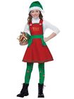 Elf In Charge Santa Helper Christmas Festival Dress Up Girls Costume L/XL