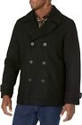 Amazon Essentials Men s Double-Breasted Heavyweight Wool Blend Peacoat Size XS