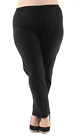 Pantaloni donna estivi vita alta elasticizzati eleganti taglie forti neri 50 54