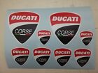 Kit adesivi Scudetto Ducati Corse carbon look compatibili decals