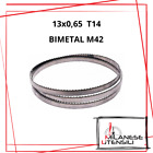 Lama sega a nastro 13X0,65 bimetal M42 T14 taglio metalli ferro alluminio acciai