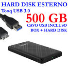 HDD HARD DISK ESTERNO 500GB 2,5" USB 3.0 TQE-2500B PER VIDEO MUSICA FOTO DATI