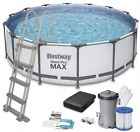 Bestway Steel Pro Frame Pool Schwimmbecken Gartenpool 457x122cm Filterpumpe Set