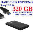 HDD HARD DISK ESTERNO 320GB 2,5" USB 3.0 2500B PER VIDEO MUSICA FOTO DATI