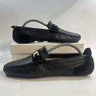 Yves Saint Laurent Pour Homme Moccasin Driving Loafer Shoes Mens Black Leather 7