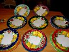 Vietri 12 piatti vietresi  fiori limoni  dipinti a mano artigianali