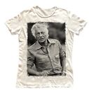 T-shirt stampata 100% cotone bianco Gianni Agnelli stile moda