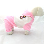 Vestito per cane tuta abbigliamento cani pigiama taglia piccola rosa cappuccio