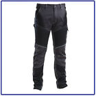 pantaloni da lavoro Uomo Multitasche Cargo Neri Slim Fit elasticizzati invernali
