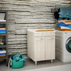 Lavatoio lavanderia mobile in legno vasca resistente agli acidi e asse lavapanni