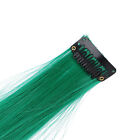 (Green)5x Straight Hairpiece Clip Bright Color 21.65inch Hair Extension LVE