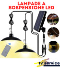 2 Lampade a Sospensione LED con Pannello Solare con Telecomando