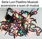 Luci di Natale Serie Pisellini Musicali Intermittenti Centralina 3  motivi luci