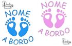 adesivo decal BIMBO BIMBA A BORDO stickers personalizzato auto famiglia bambini