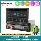 1 DIN 7" Android Autoradio Retrattile automatico Touchscreen 2+16G GPS Bluetooth