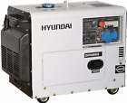Generatore di corrente diesel silenziato hyundai 5,3 Kw monofase gasolio ruote