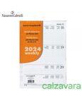 Ricambio Organizer 2024 Agenda Settimanale Carta Bianca ad Anelli cm 14,5x21