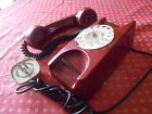 Telefono da Tavolo ROSSO con DISCO COMBINATORE - Vintage TASTIERA Collezione