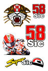 Kit Simoncelli Marco moto superSIC 58 adesivo stickers motogp adesivi caricatura