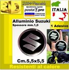 ADESIVO SUZUKI "S" stemma LOGO STIKERS in alluminio 3D Moto Scooter Auto 5,5x5,5